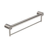 Mecca Care 32mm Nero Grab Rail With Towel Holder 600mm - Brushed Nickel